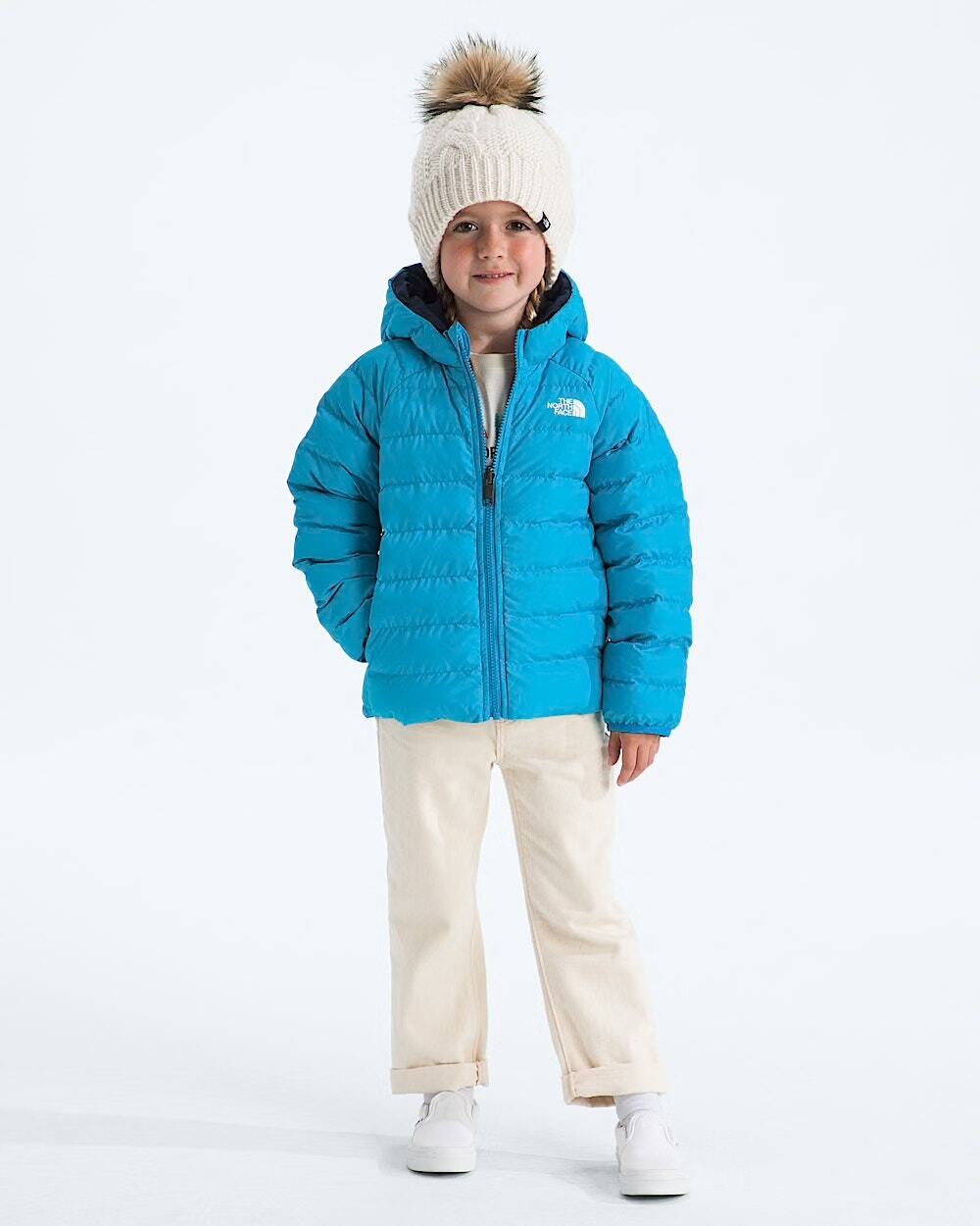 The North Face NEW Kids’ Reversible Perrito Hooded Jacket Meridian Blue Sz 6